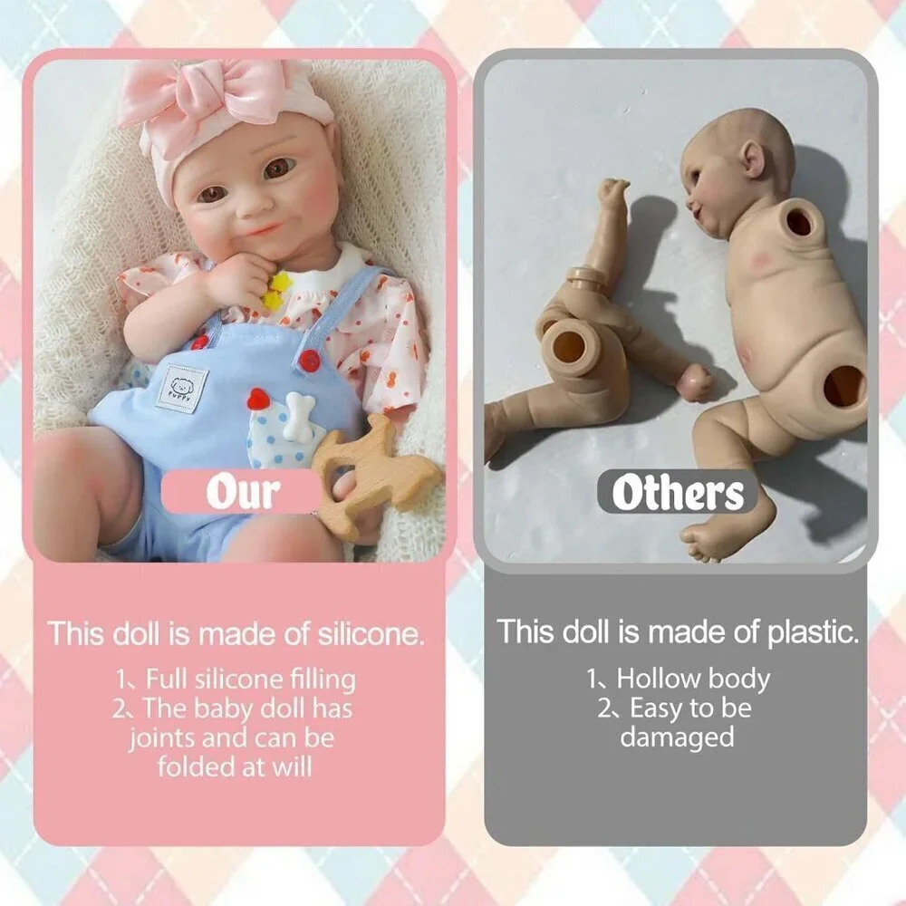 18.5Inch Full Silicone Reborn Baby Doll Levi Ivory Angelic Face Toddler Boy Doll